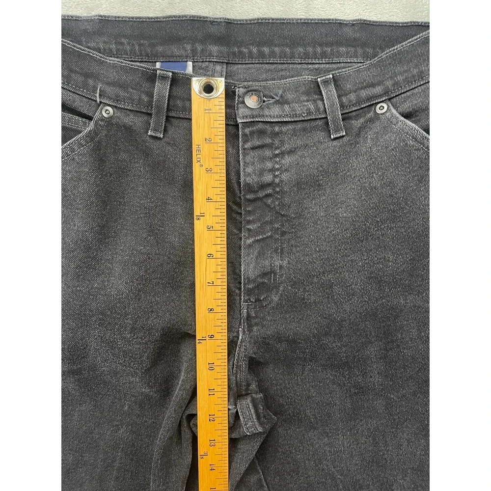 Lands' End Men's‎ Jeans 36x30 Black Denim Cotton Blend Tapered Made in USA